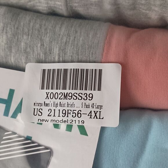 Womens Underwear, Cotton Mid Waist No Muffin Top Full Coverage Brief 4XL - Picture 7 of 9